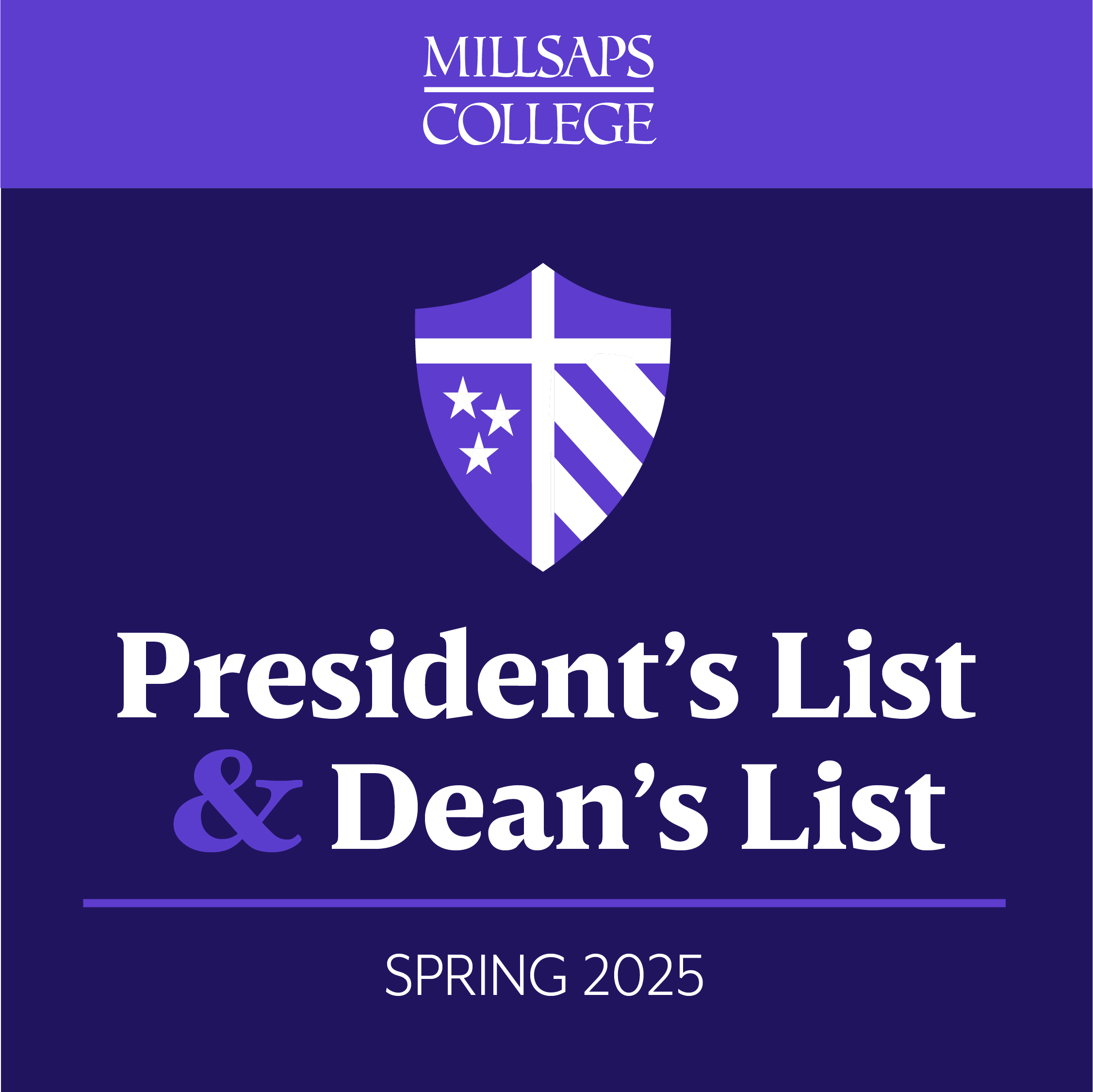 President’s Scholars and Dean’s Scholars for Spring 2025